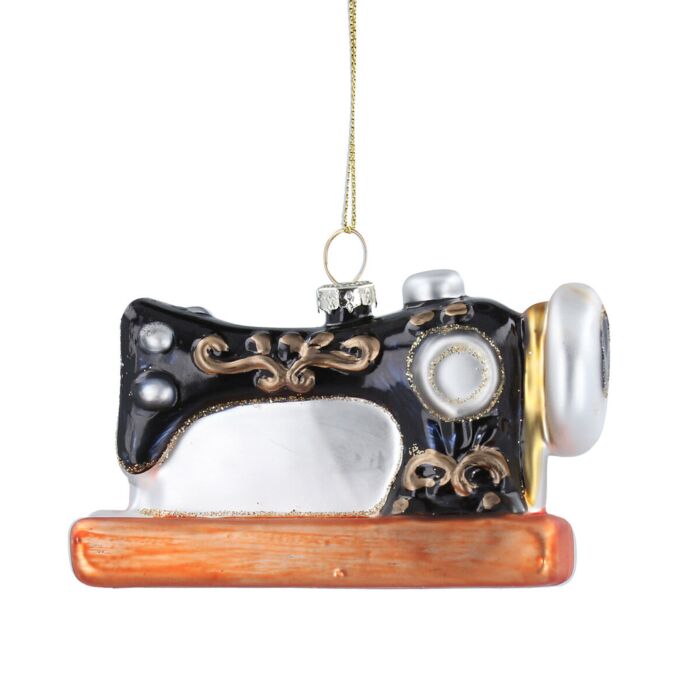 Gisela Graham Sewing Machine Glass Tree Decoration